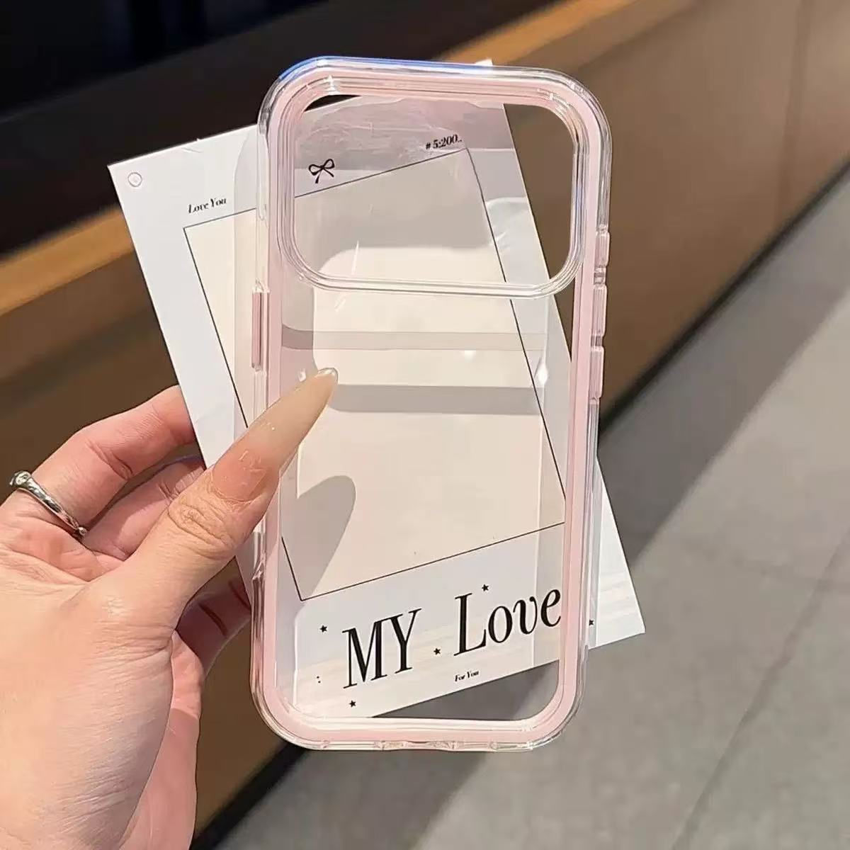 New Acrylic Three-In-One Phone Case Suitable for Apple 17 Promax Transparent iPhone 16 Japanese and Korean Ins Style/