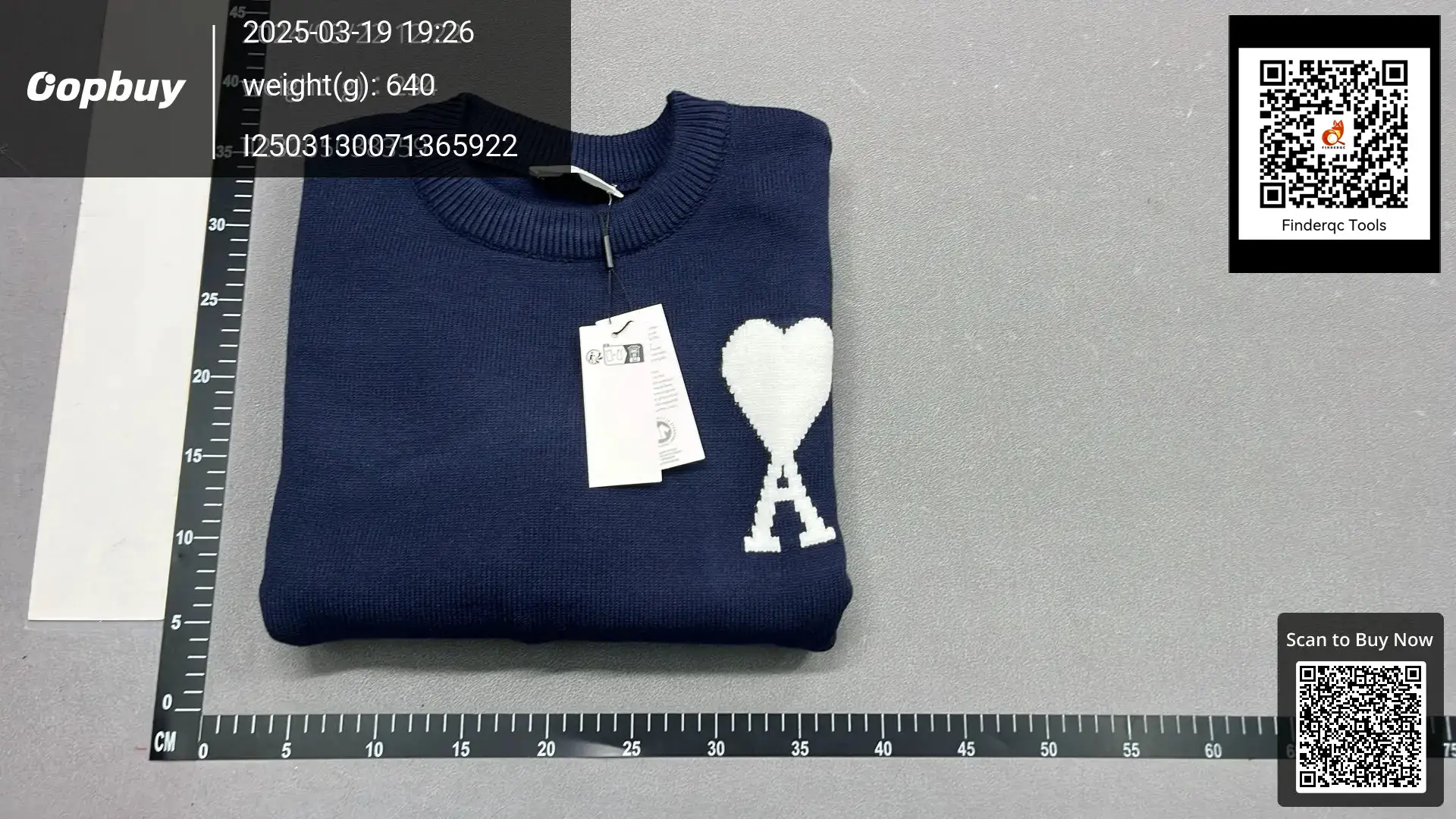 AMI Paris Ami de Coeur Sweater Navy