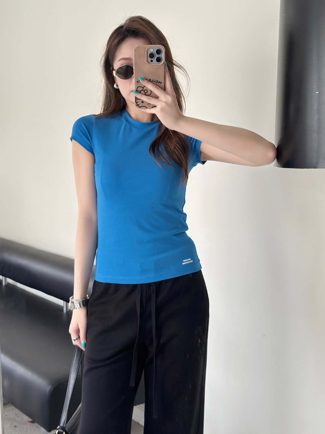 Warren Hailong Holiday Series Hc Micro-Elastic Round Neck Slimming Short Sleeve Cotton Colorful Women's Spring Summer Autumn Solid Color T-Shirt