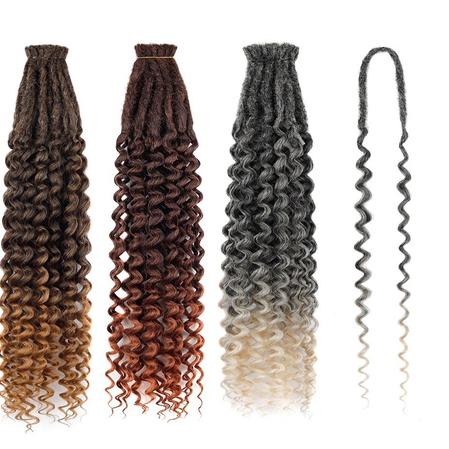 Boho Box Braids Single Strand for Cross-Border Trade, Double Tail Curly Dirty Braids Wig, African Dirty Braids Wig