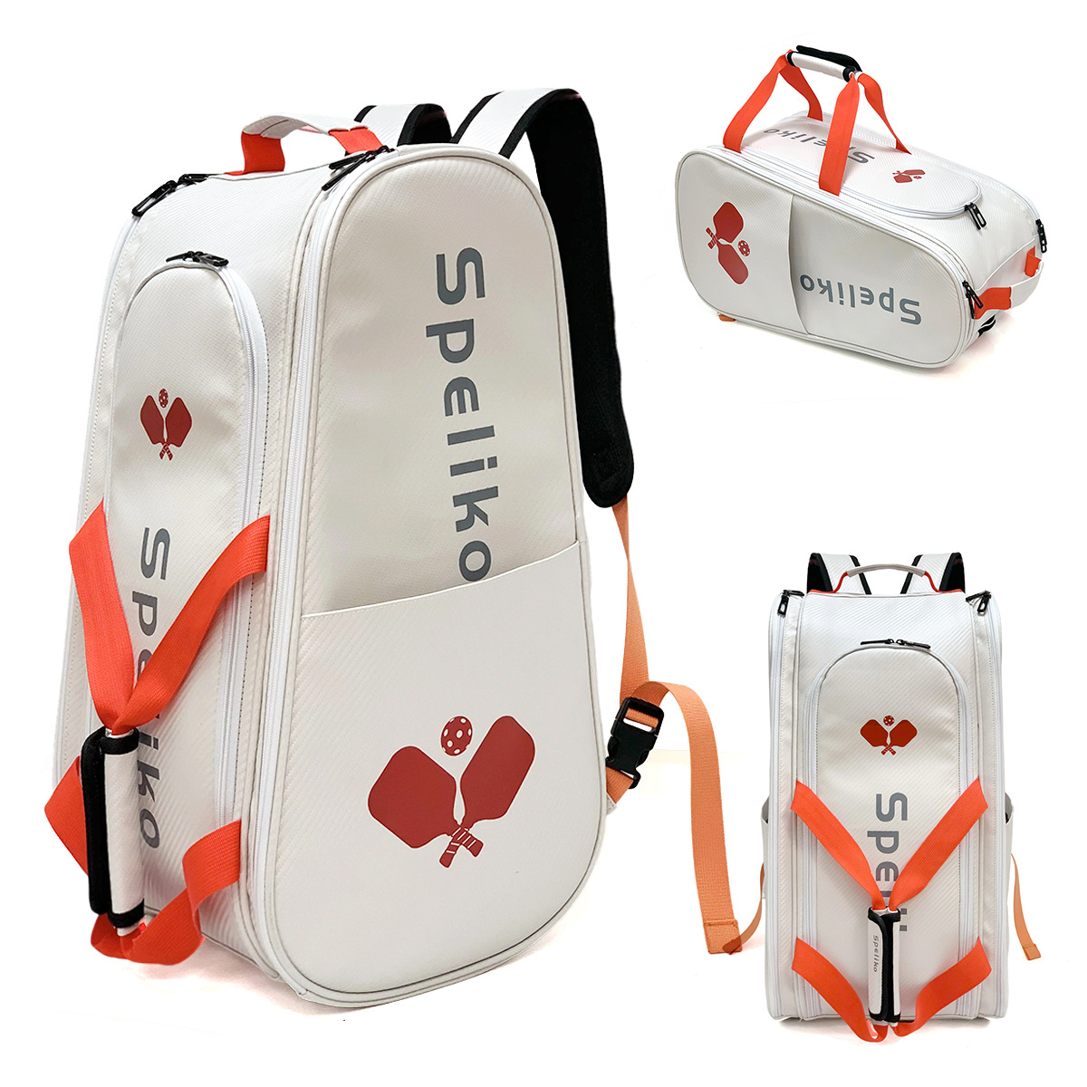 Cross-Border Customized Large-Capacity Wear-Resistant Tennis Bag with Independent Shoe Compartment, Dry and Wet Separation, Pickleball Bag, Badminton Backpack