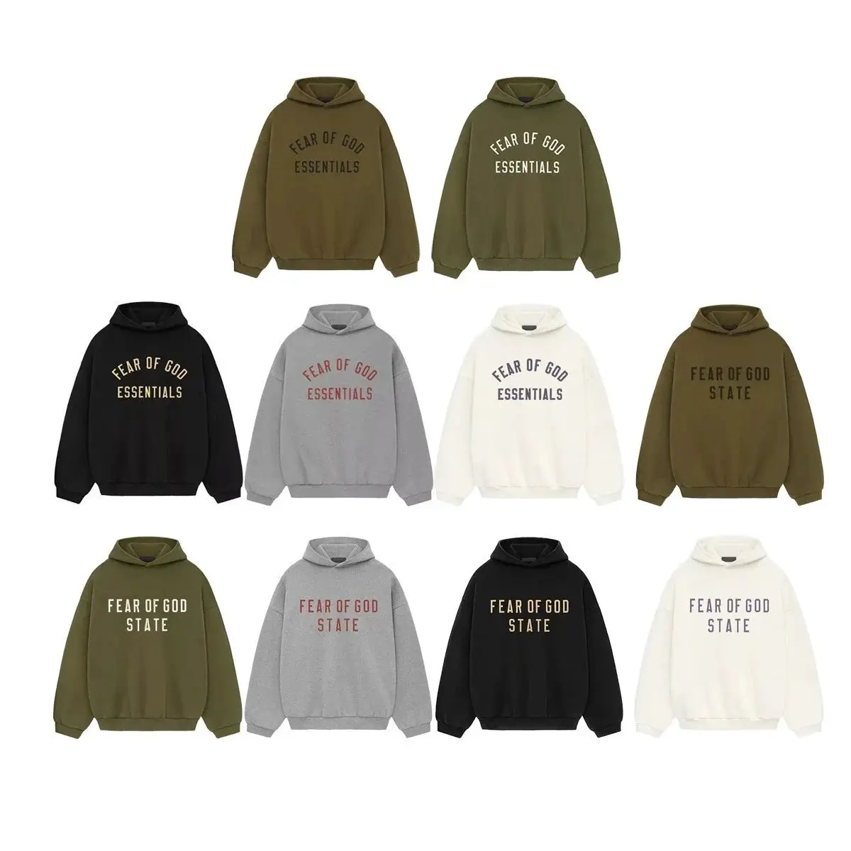 ES24 New High Street Autumn/Winter Fleece Hoodie Men's and Women's American Trendy FOG Hoodie Heavy Weight