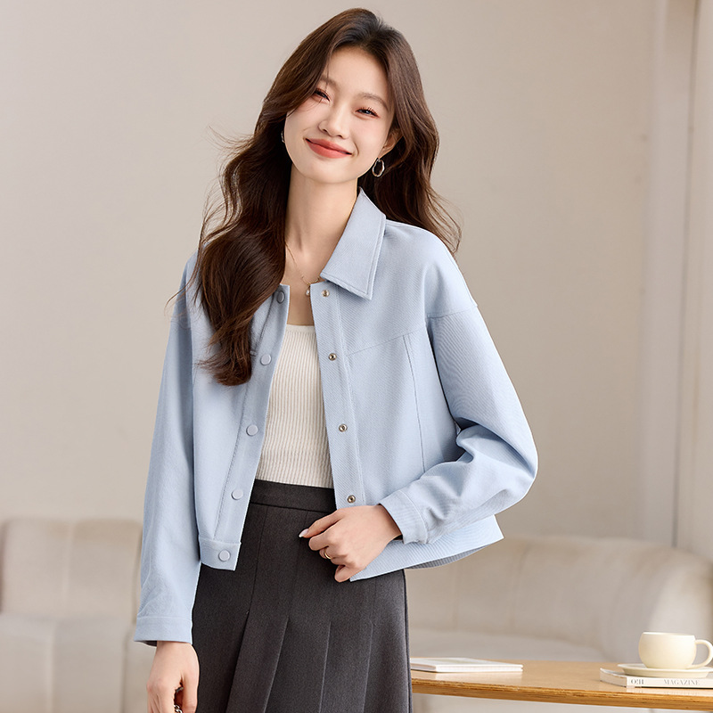 Short Lapel Short Casual Jacket Coat Women's 2025 Spring and Autumn New Elegant Spring Outfit Foreign Style Top