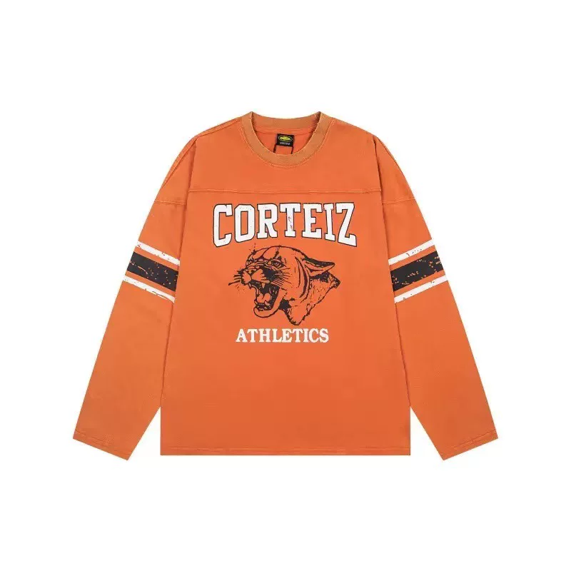 Short-Sleeved 2026 New Corteiz Printed European and American Style T-Shirt, Long-Sleeved Top, Versatile Trendy Round-Neck Base Shirt