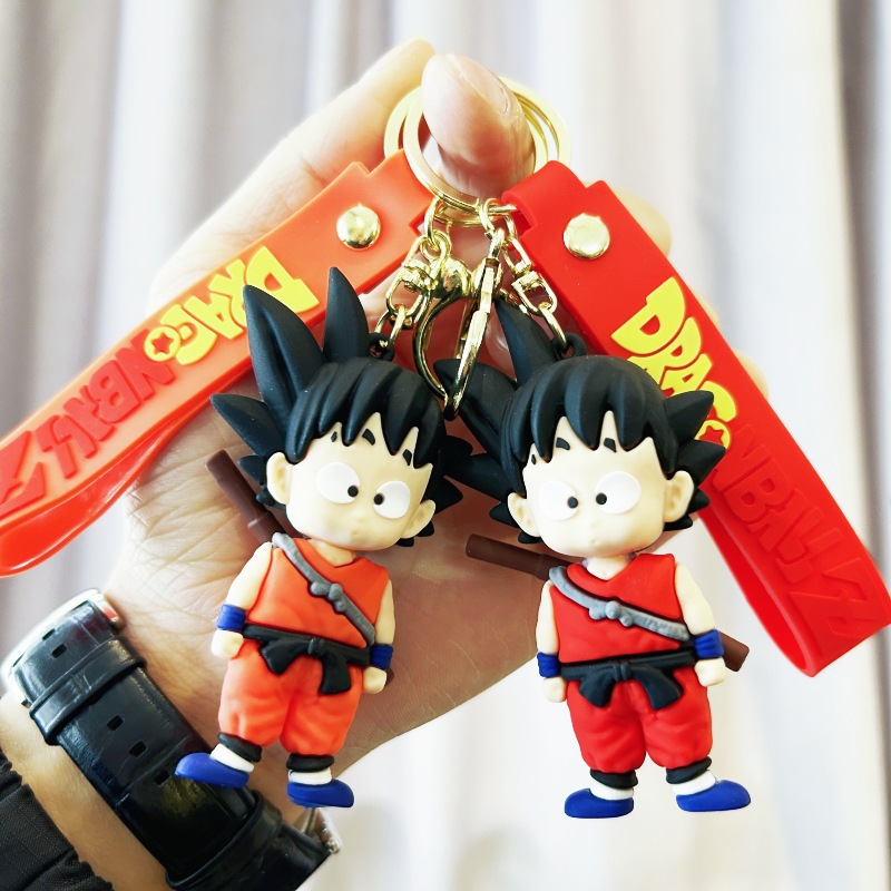 Cartoon Dragon Ball silicone doll Monkey King keychain pendant cartoon character ornaments small gift ornaments