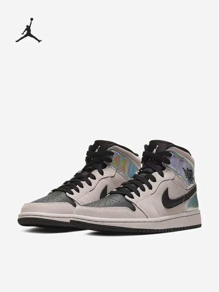 Nike Official Authentic Air Jordan 1 Women's Sports and Leisure Mid-Top Sneakers Bq6472-602