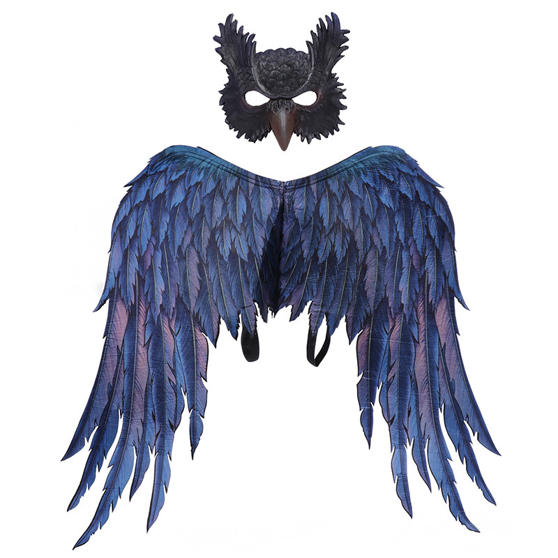 New Halloween Party Prom Dress Up Props Dragon Wings cosplay Horror Animal Dress Owl Mask
