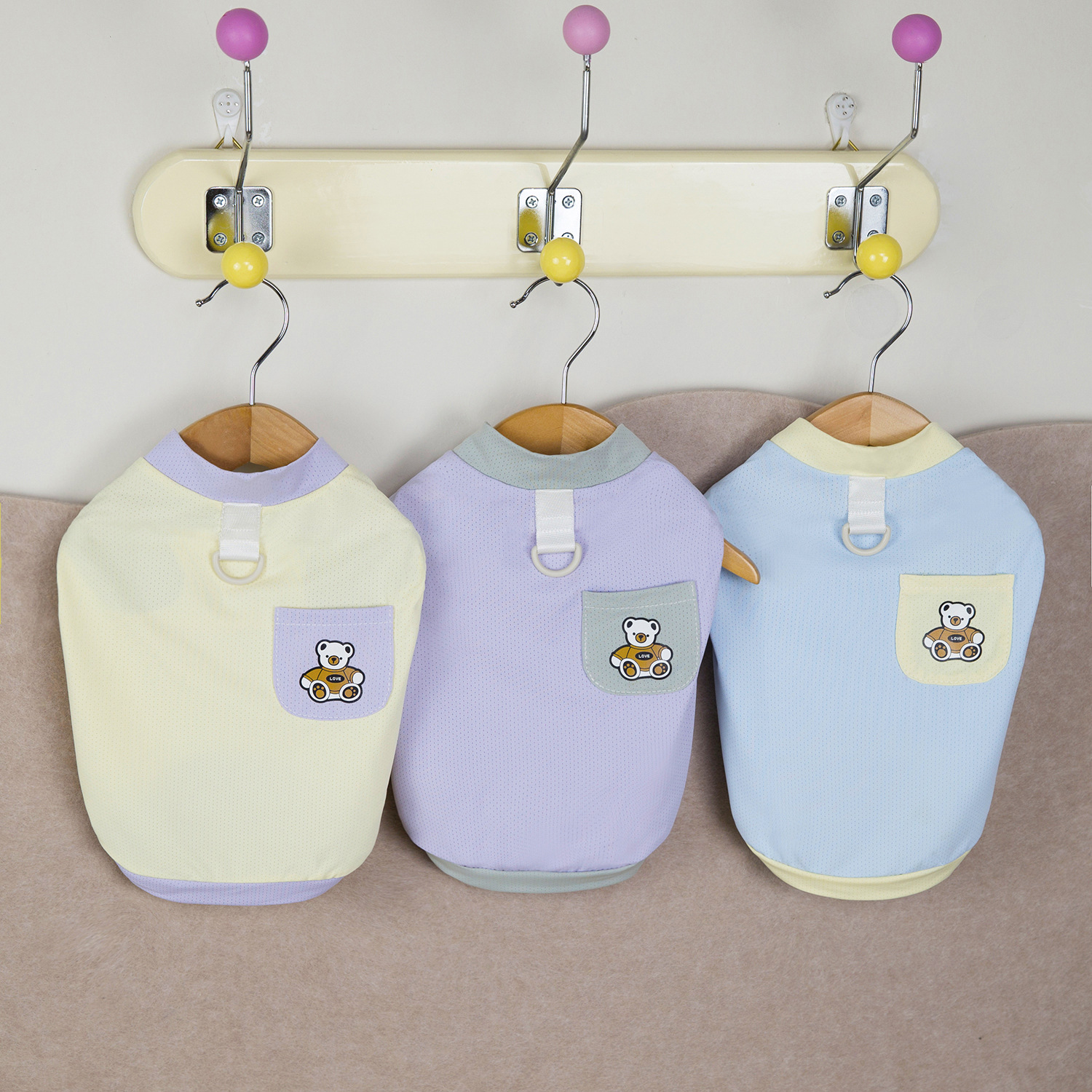 Pet clothes dog clothes cat teddy dog clothes spring and summer new pet clothes 25 pocket bear T-shirt
