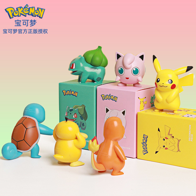 Genuine Baokemeng Hand Pikachu Blind Box Pokemon Doll Cartoon Desktop Ornaments Doll Gift Wholesale