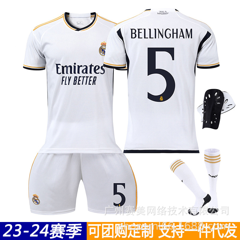 2324 Real Madrid Home Jersey 10 Mbappe 7 Vinicus 5 Bellingham Ronaldo Football Jersey Wholesale Cross-border QC-foto från 1688 på Qualit.ly