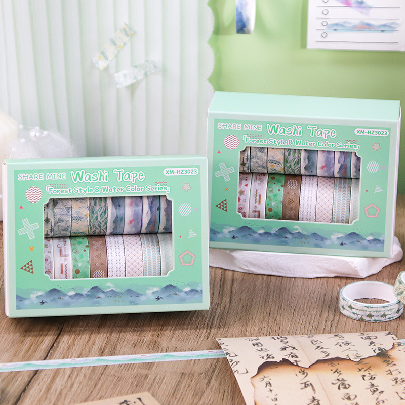 Hand account tape basic Macaron solid color retro and paper tape color printing hand account suit 20 involved