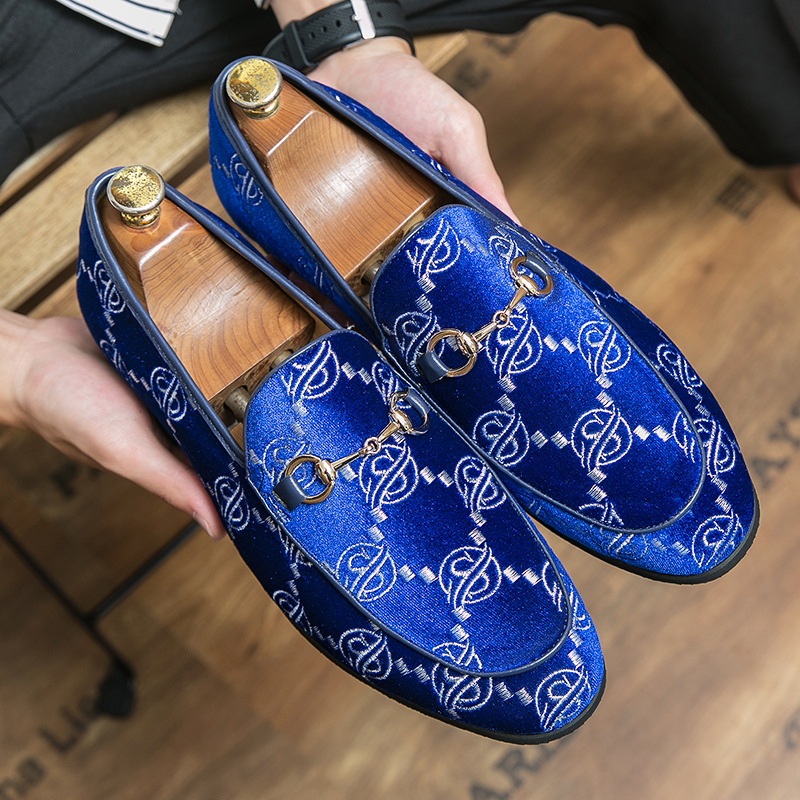 Cross-border Independent Station Autumn New Pointed Leather Shoes AliExpress plus size Suede Loafers All-match Business Men's Shoes