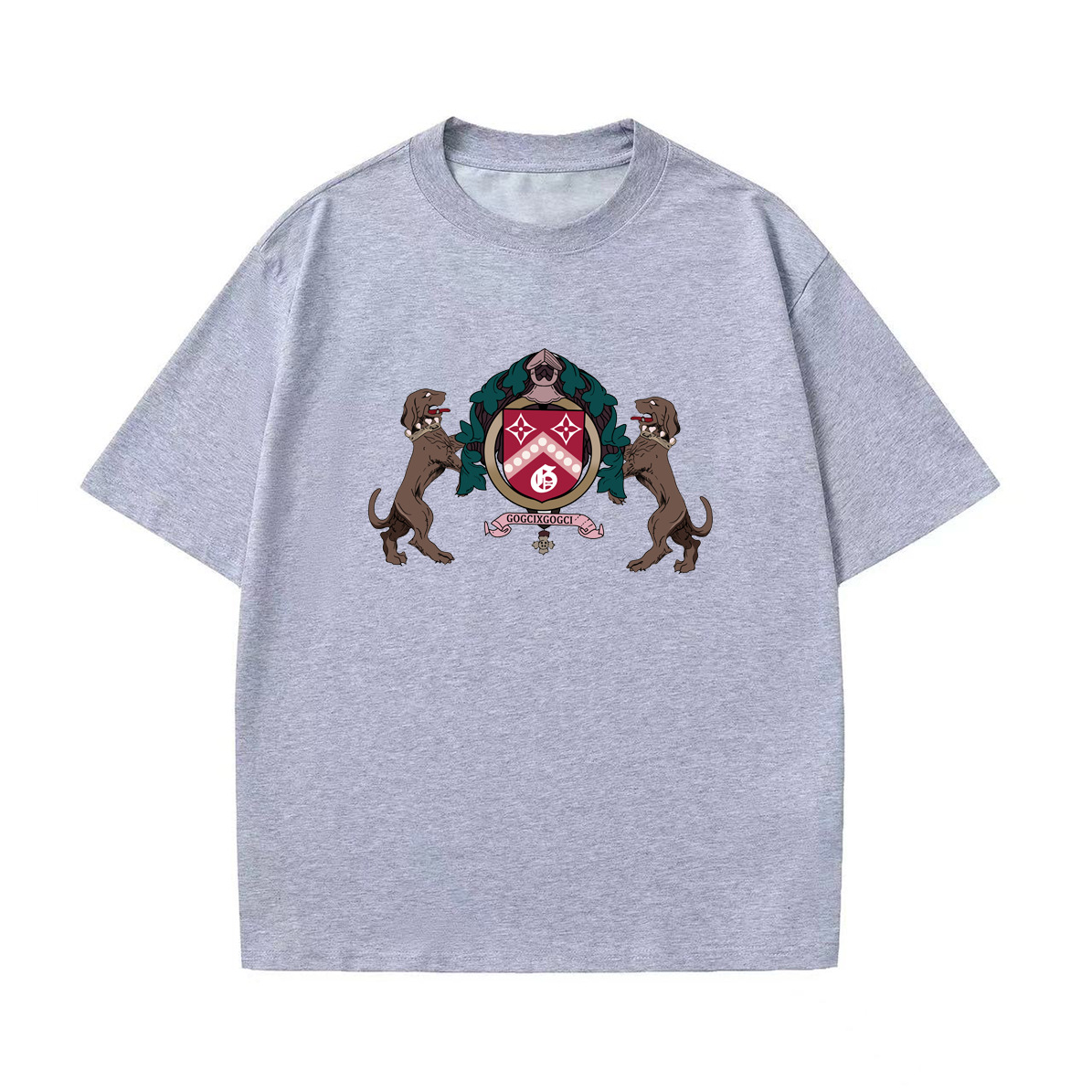 Animal Cartoon American High Street Loose Teen Couple Crewneck Pullover Casual Commuter Ins Short Sleeve Wholesale