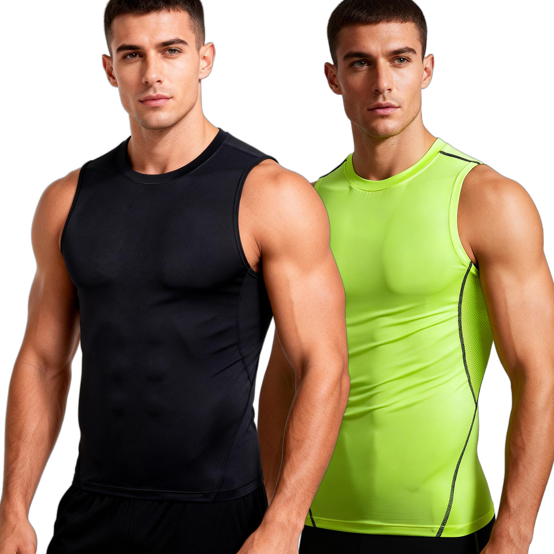 Sige Tu Cross-Border Sports Vest Men's Summer Tight-Fitting Sleeveless Fitness Top Basketball Training Quick-Drying Running Vest