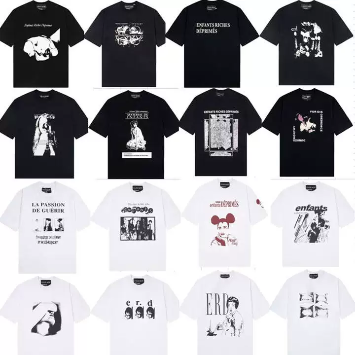 ERD melancholic rich second-generation retro vintage printed short sleeved T-shirt American high street men and women vtg short sleeved T-shirt trend