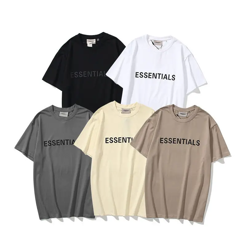 FOG Line Chest Letter Trendy Loose High Street Short-sleeved T-shirt Men's ESSENTIALS