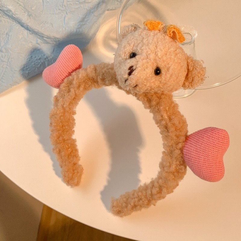 Love bear Internet celebrity face washing headband female South Korea cute cat ear hair band hairpin summer bunny headband hair accessories