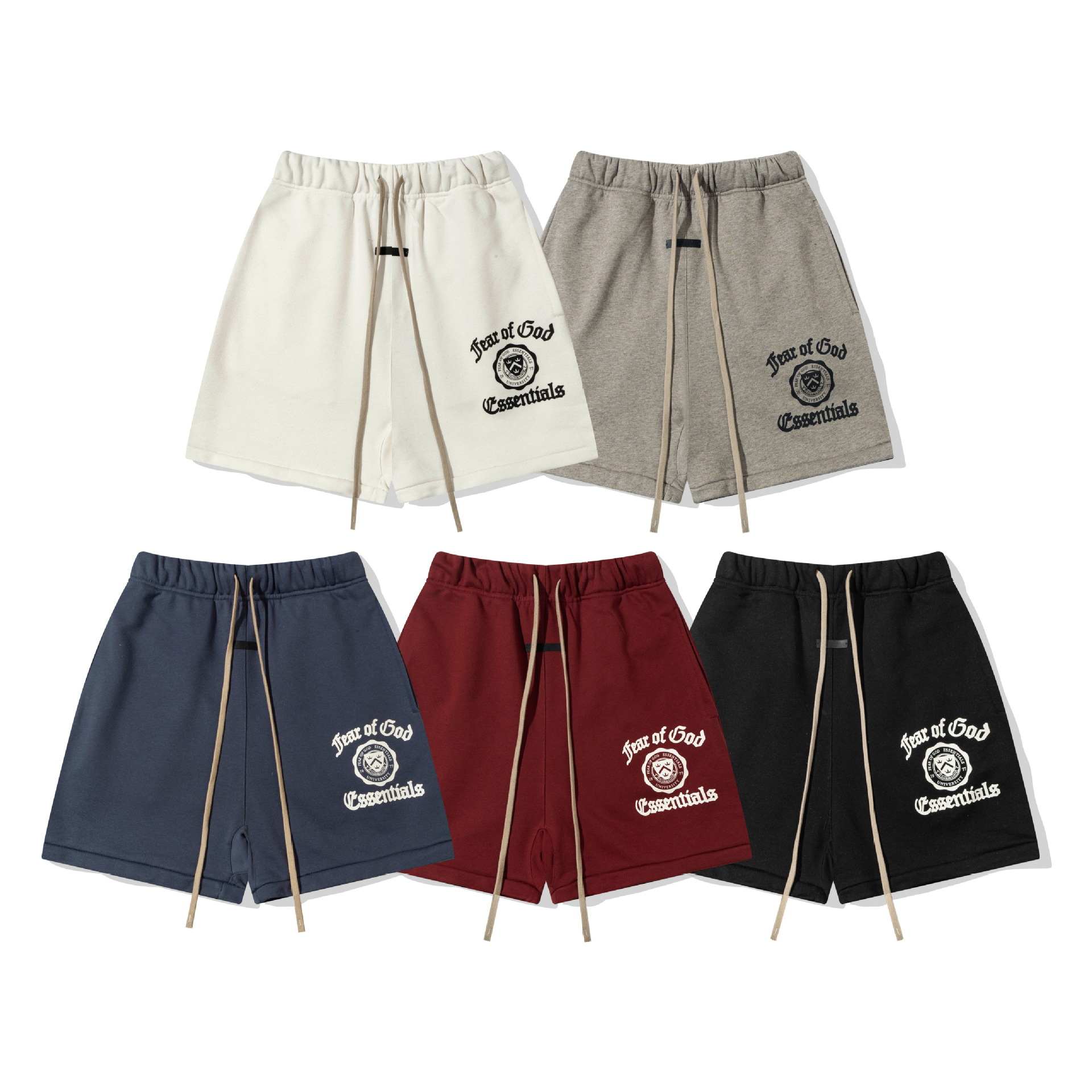 FOG double line Essentials badge letter casual loose shorts 2025 spring and summer new men's and women's