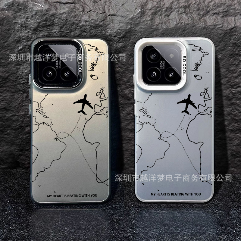 Aviation Line Is Suitable for Xiaomi 15Ultra Color Silver Shell 15 14/13Pro 12S Ultra Mobile Phone Case 12