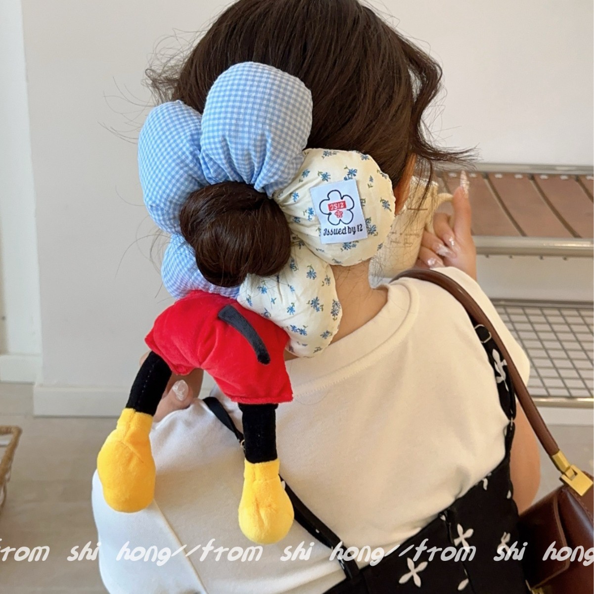 Mickey Butt Hair Band Girl Large Intestine Circle Princess High Ponytail Bun Headband Hairpin Hair Accessories Doll Ball Head