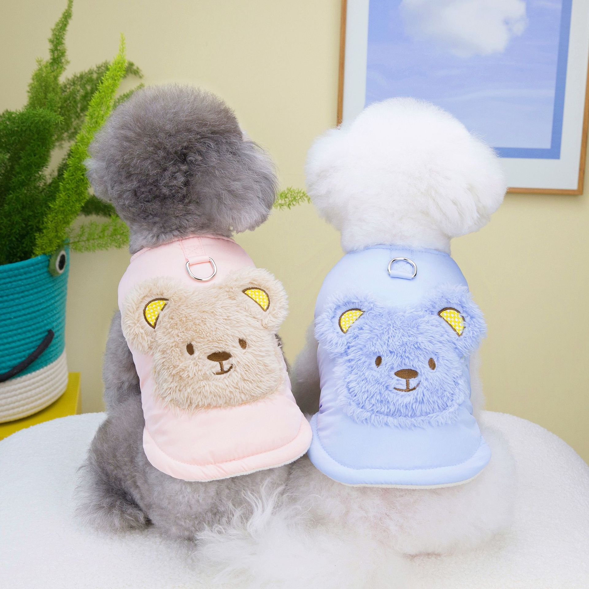 Dog clothes autumn and winter clothes new pet clothes Teddy cat pet clothes winter 23 three-dimensional bear cotton-padded clothes