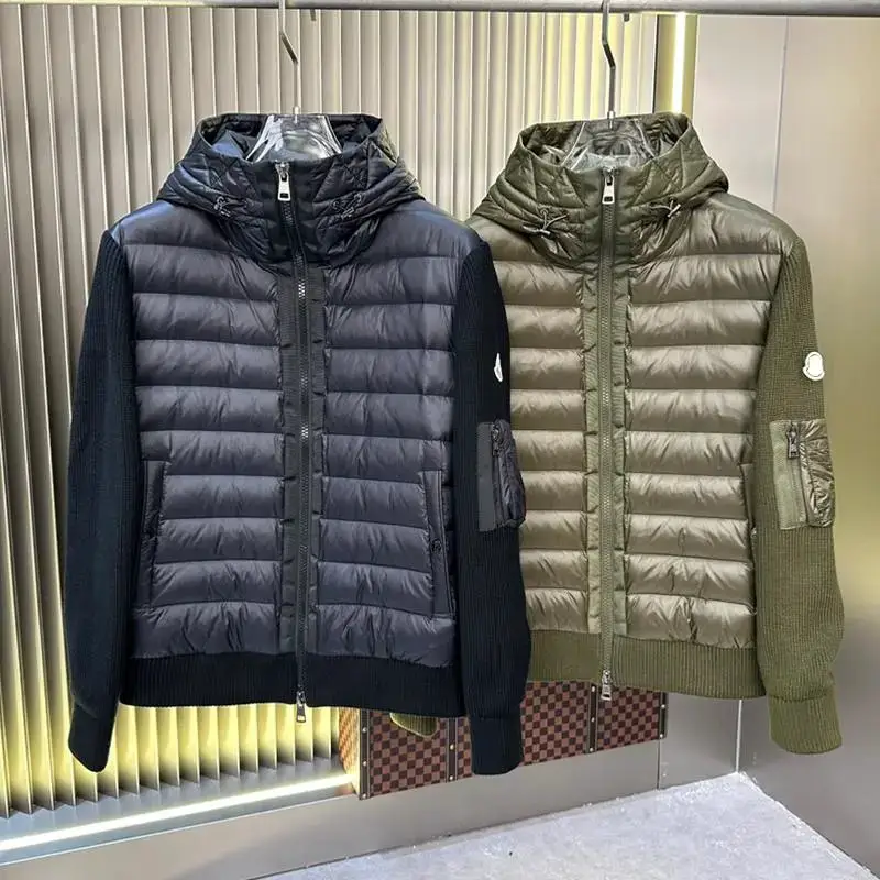 针织拼接羽绒服