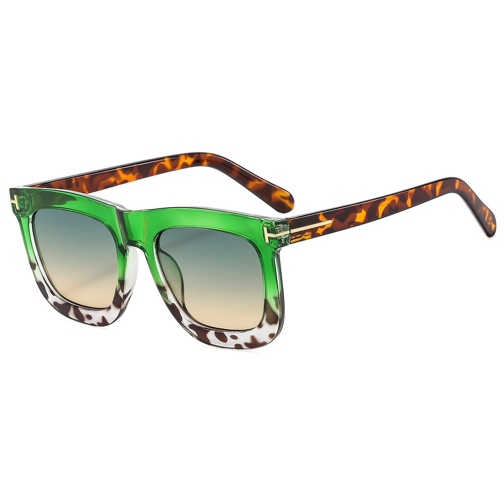New Fashion Personalized Colorful Decorative Large Frame Sunglasses Ins Casual Outdoor Street Photoshoot UV Protection Sunglasses