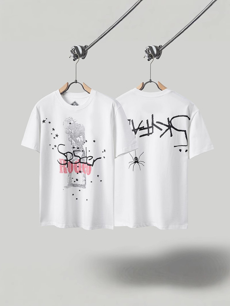 Travis Scott FW24 DAYS BEFORE RODEO Peripheral Star Print Short Sleeve Men