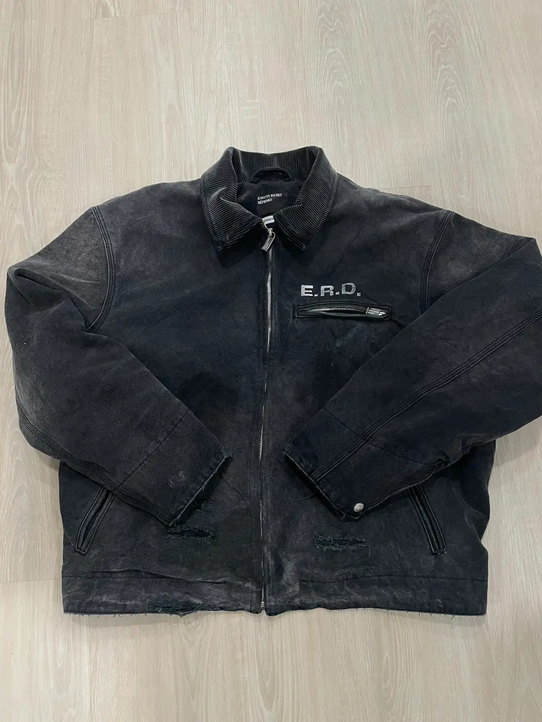 ERD's melancholic wealthy second-generation Detroit collar canvas jacket, American casual washed, worn out, outerwear trendy