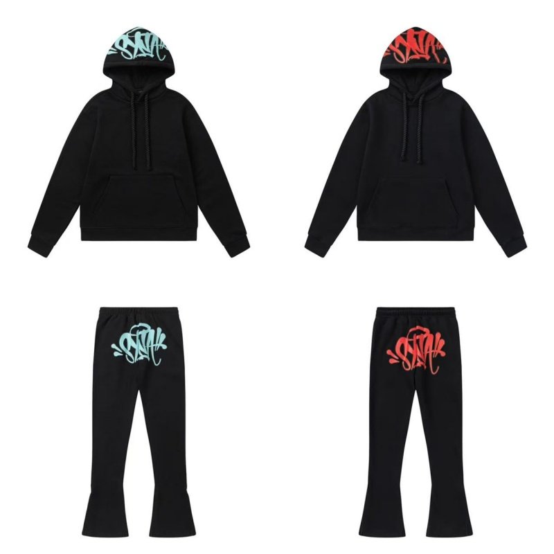 Complete Set of Trendy Drill Syna World Foam Print Fleece-Lined Hooded Sweatshirt Casual Suit QC-foto van TAOBAO op Qualit.ly