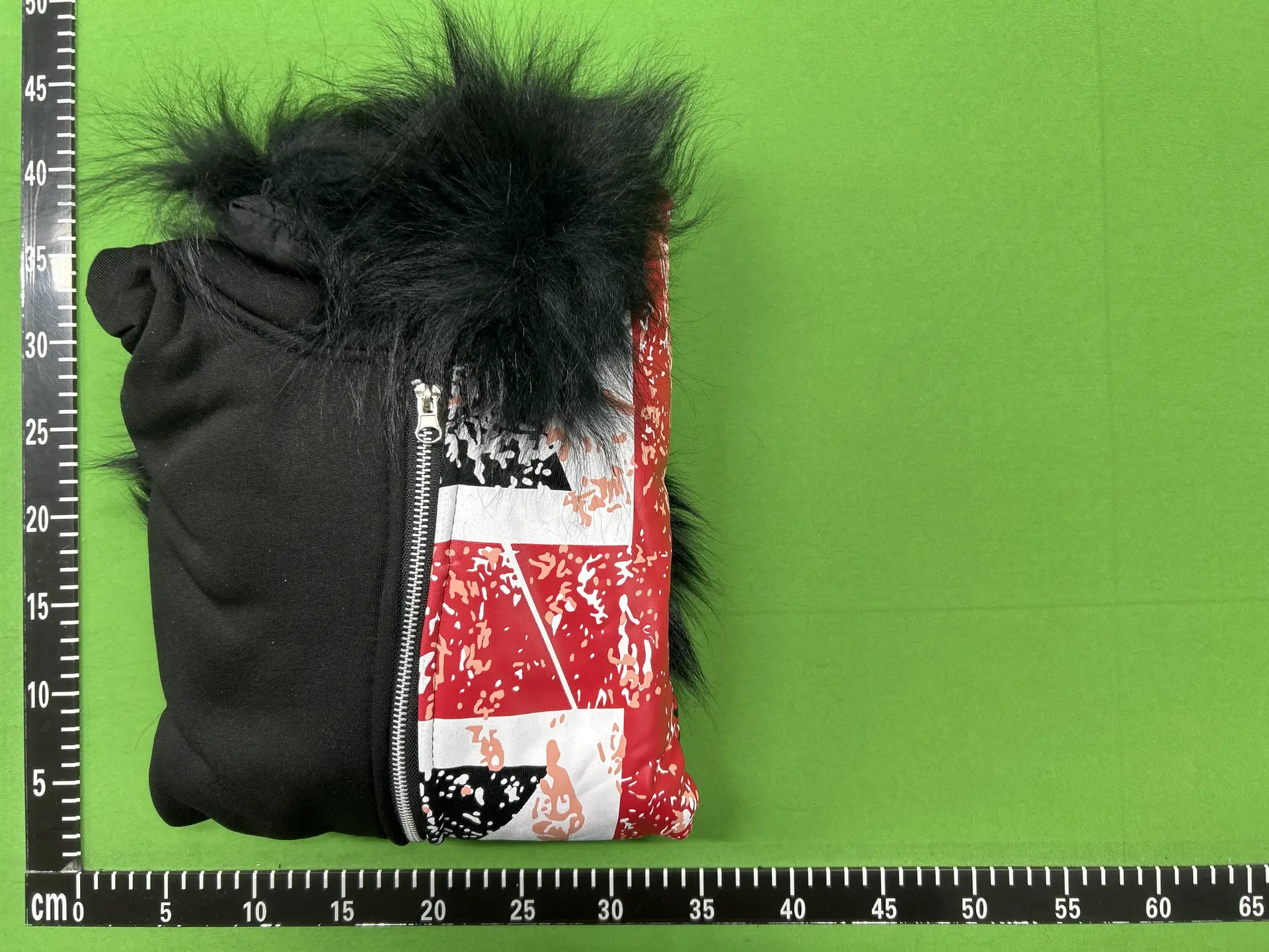 Export Winter Outwear Fur Collar Print Zipper Sweatshirt Long sleeves pullover Hoodie Retro Outwear Street Style