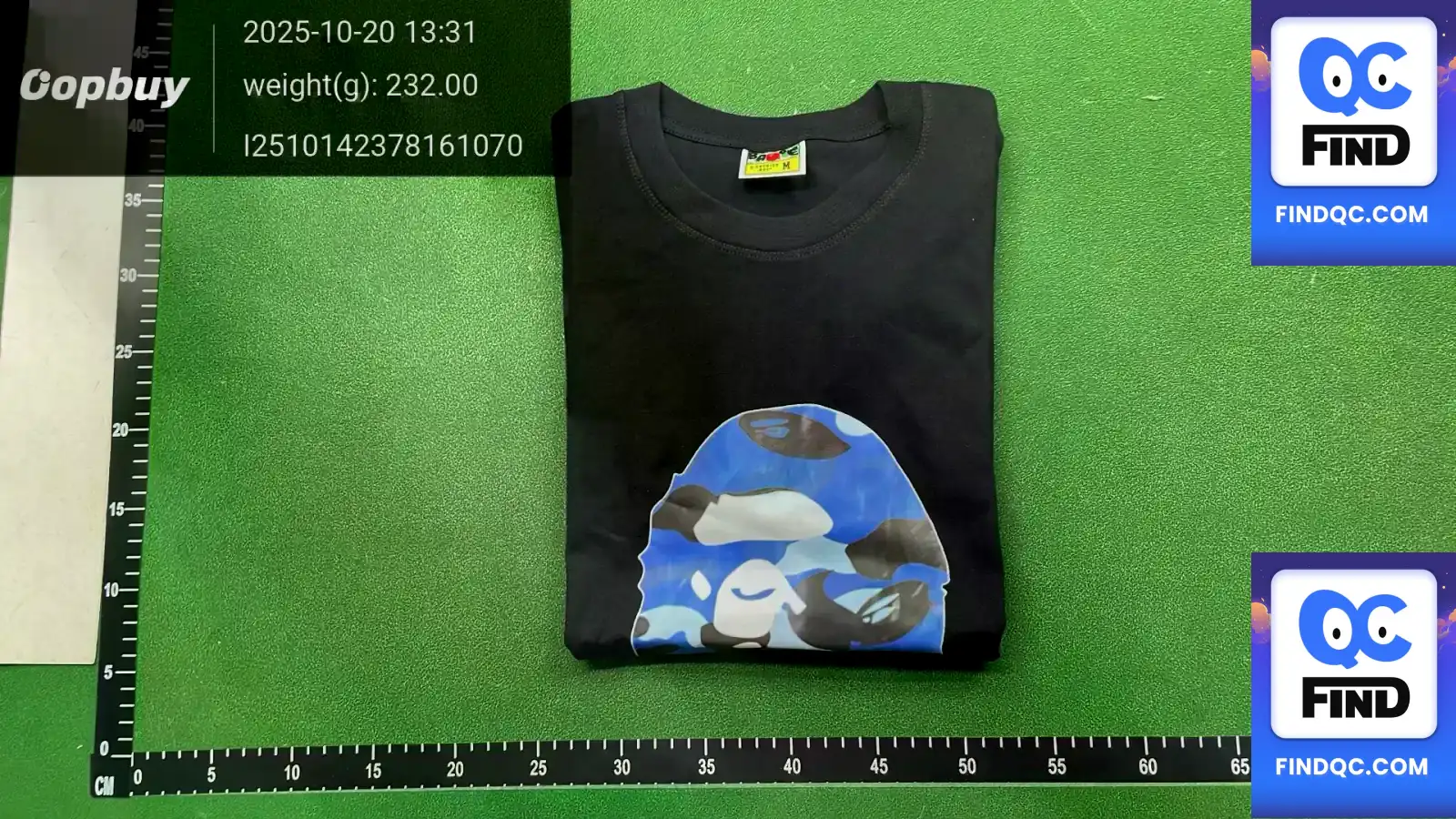 A Bathing Ape Camo Shark T-Shirt Black