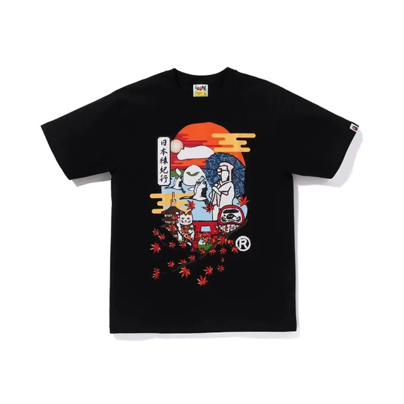 Trendy Brand Cross-Border Wholesale Supply Foreign Trade Dropshipping 230g Heavyweight Pe Shark Short-Sleeve T-Shirt