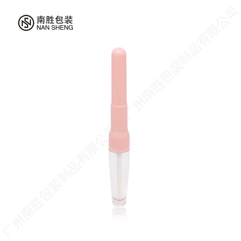 New Double-Ended Lip Gloss Tube, Makeup Tattoo Lip Liner Two-In-One Eyebrow and Eyeliner Gel Pen Empty Tube Packaging Material, Two-In-One