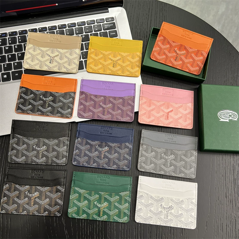 High-End Dog-Tooth Leather Card Holder, Personalized Multi-Card Slot, Ultra-Thin and Compact Card Holder for Men and Women