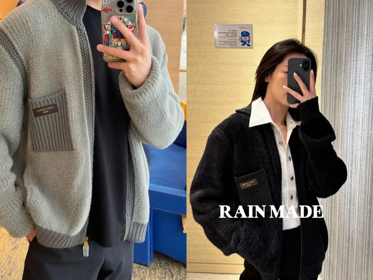 RainMade/1&V 2色入 皮牌LOGO 26FW新款 毛衣Teddy Bouclé 粗针横机操作