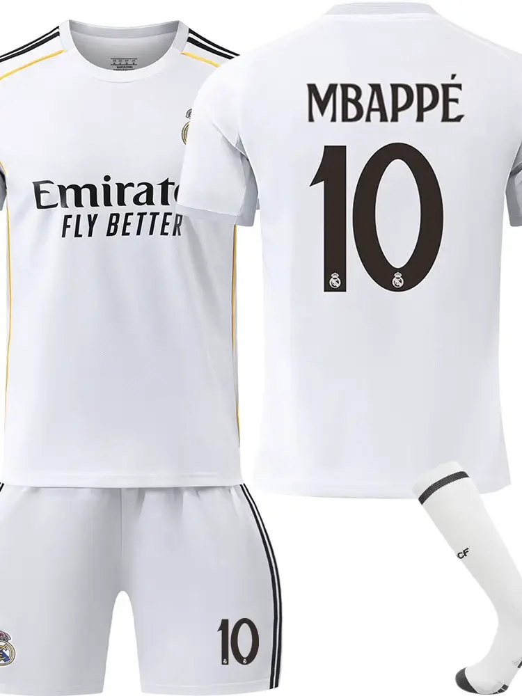 25-26 Season Real Madrid Home Football Jersey No. 5 Bellingham No. 10 Mbappe No. 7 Ronaldo Jersey Cross-Border