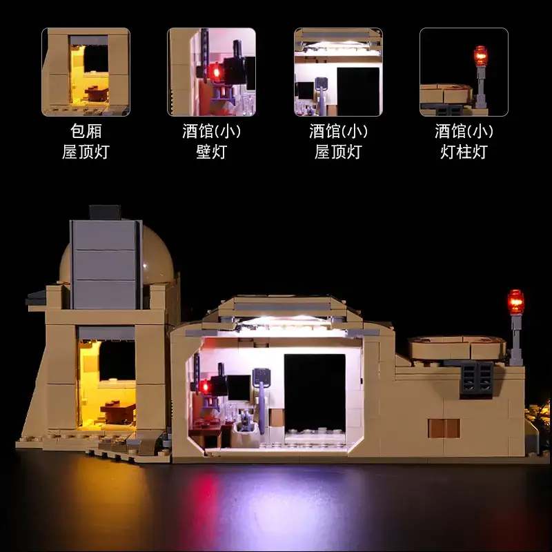 Star Wars Mos Eisley Tavern 75290 High-Difficulty Large Assembly Chinese Building Block Toy 60016