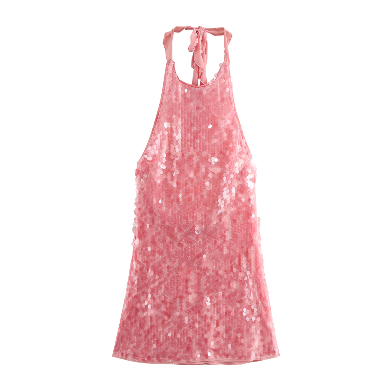 Foreign Trade Wholesale Autumn New European and American Style Sequined Halter Neck Dress 8741271