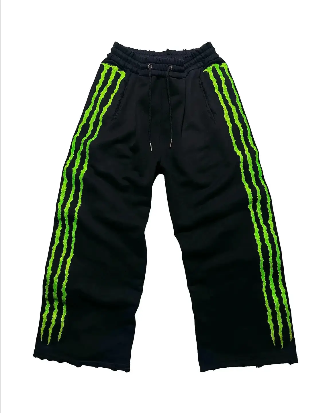 Claw shaped three stripe casual pants-时尚外贸店铺