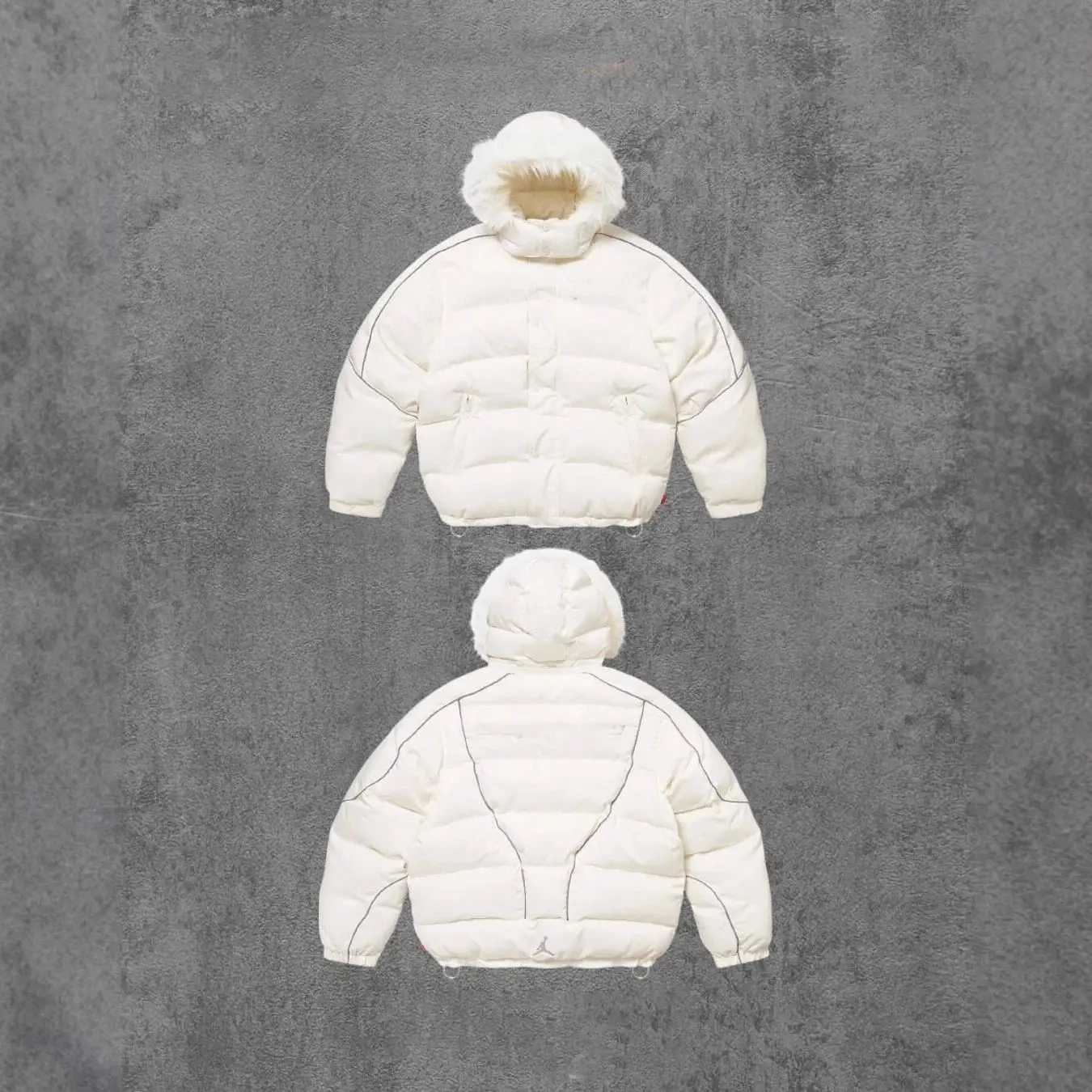 Cotton jacket with hair