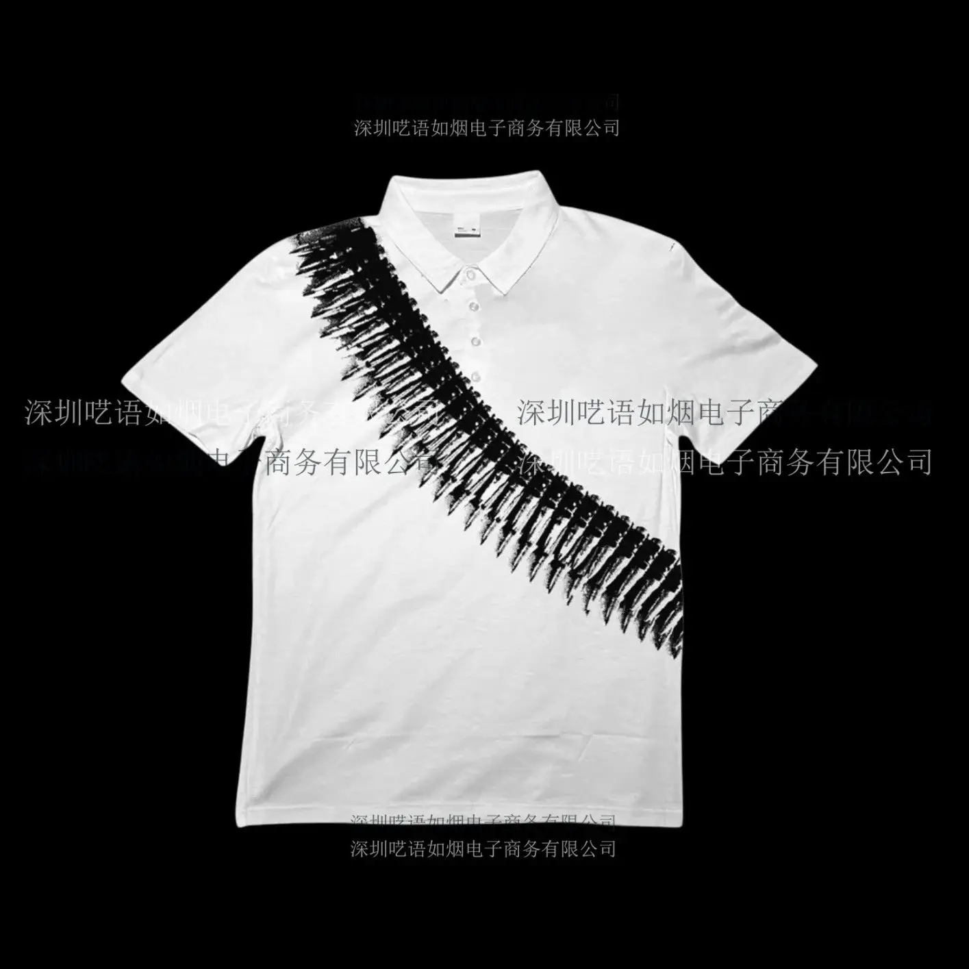 y2k短袖polo衫T恤印花图案上衣暗黑哥特vintage夏季街头穿搭上衣