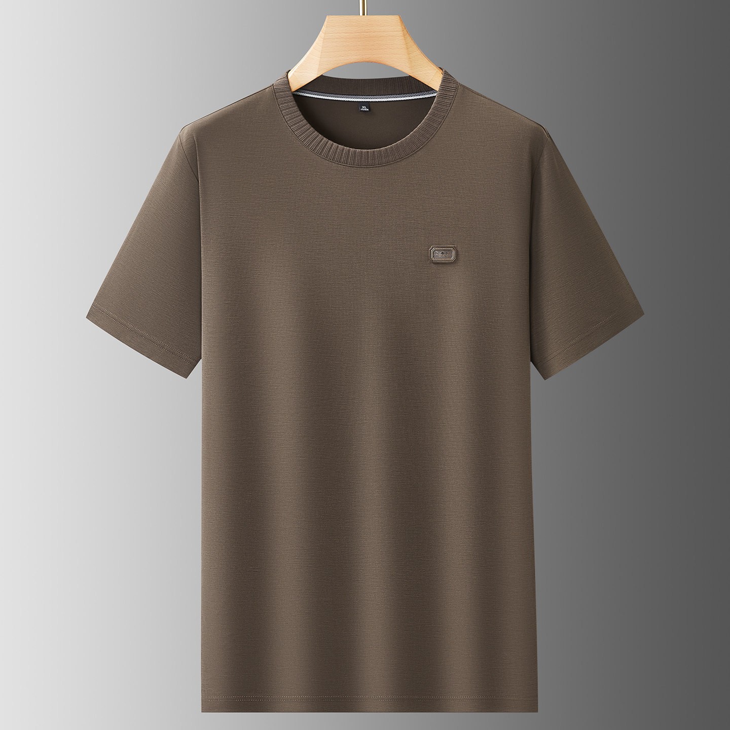 Fat Brother 2026 Round Neck Half-Sleeve T-Shirt Men's Plus Size Top Summer New Style Loose Short-Sleeve T-Shirt for Big Guys