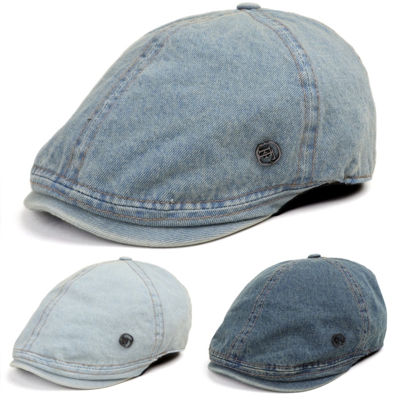 2025 New Japanese Washed Old Denim Forward Cap Women's Big Head Wai Face Small Bailey Hat Men's Wholesale