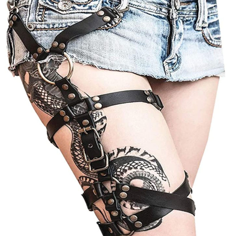 Europe and the United States hot-selling multi-layer cross-winding leg loop hook detachable elastic band adjustable leg loop foot ring accessories
