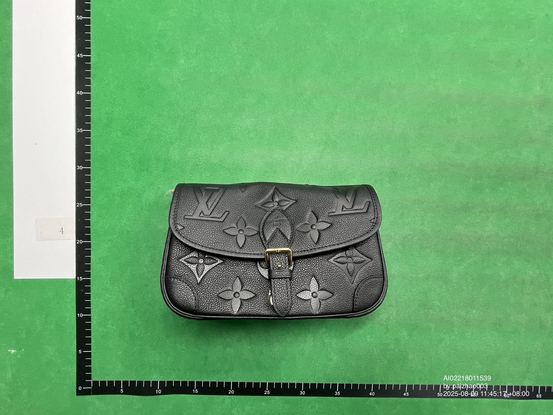 Louis Vuitton Black Monogram Embossed Bag QC