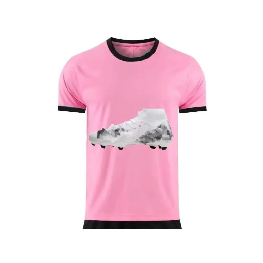 Pink T-shirt with soccer cleat graphic