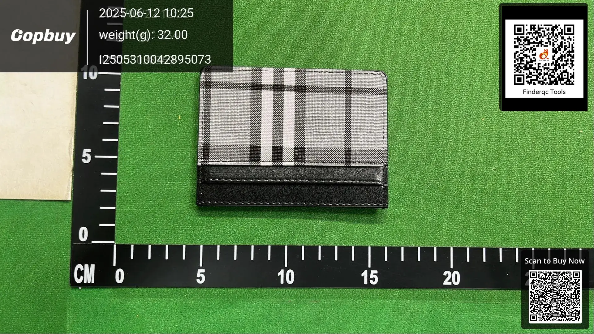 Burberry Haymarket Check Card Holder Black