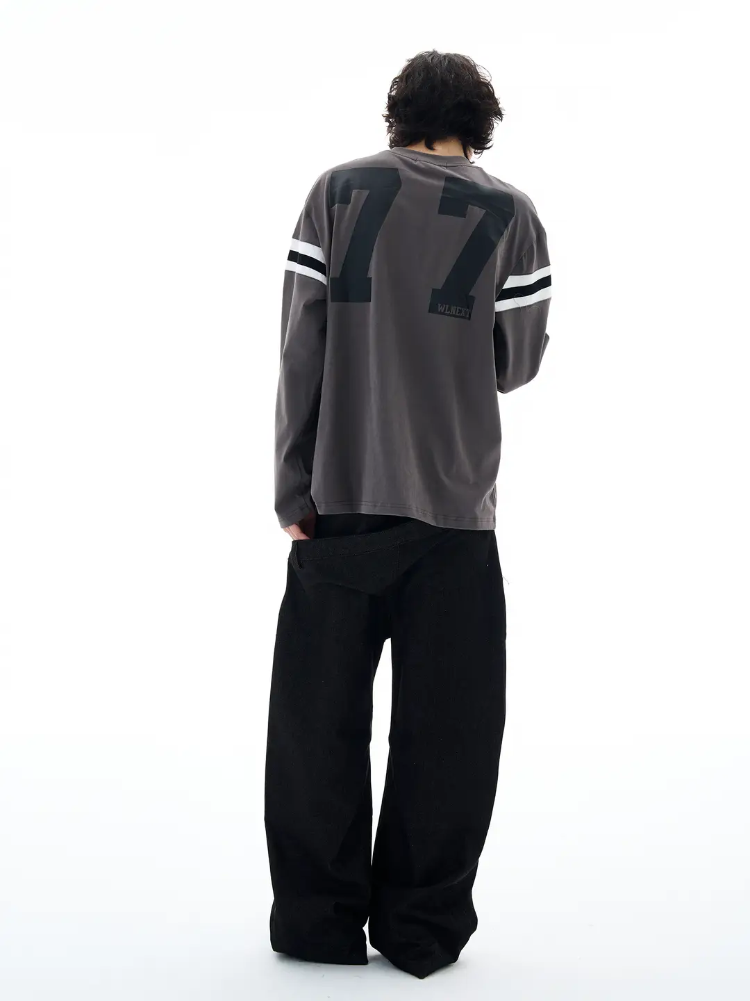 Tailang's Shop Autumn American Jersey Style Long Sleeve T-Shirt for Men, High-End Niche Loose Design Top for Couples