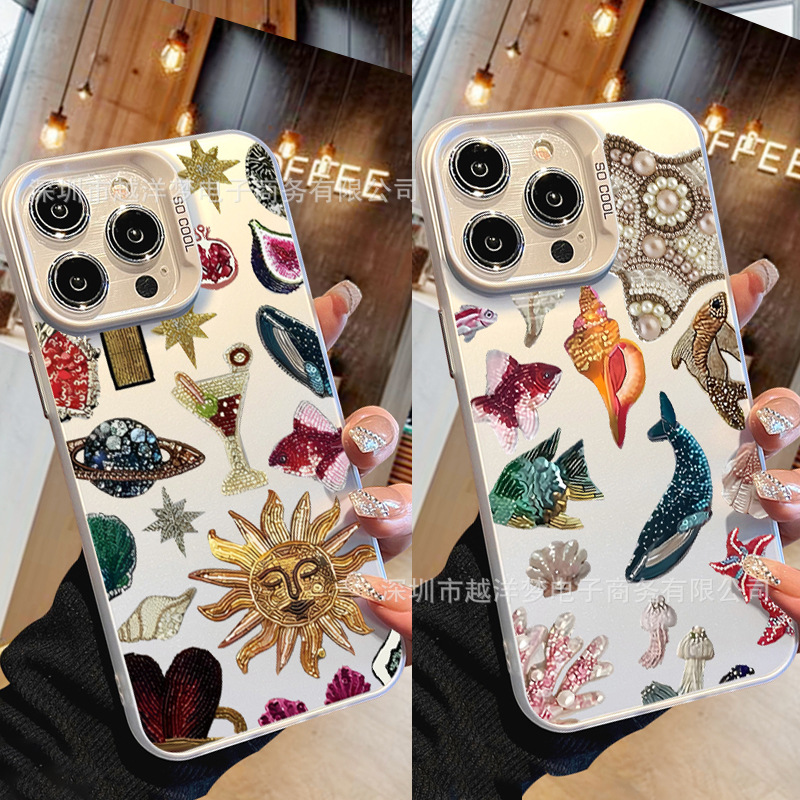European and American Style Iphone17Pro Mobile Phone Case 16/15/14/13 Laser Case 12 Apple 11Xsmax Hard Pr